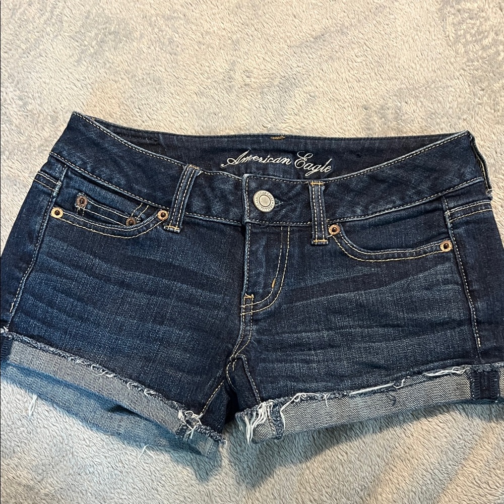 American Eagle Outfitters Dark Blue Jean Shorts sz 00